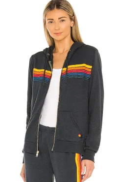5 Stripe Zip Up Hoodie