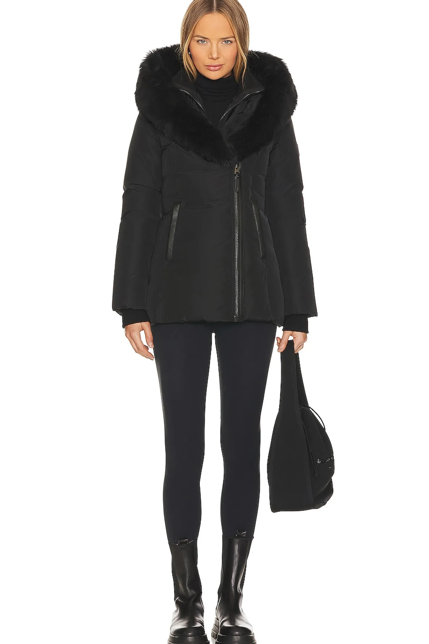 Adali Shearling Collar Coat