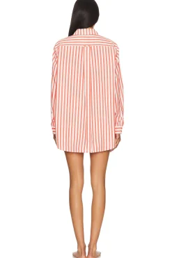 Airy Cotton Curved Hem Short Sleeve Set