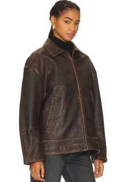 Alek Distressed Leather Jacket