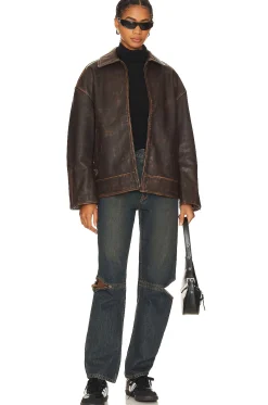 Alek Distressed Leather Jacket