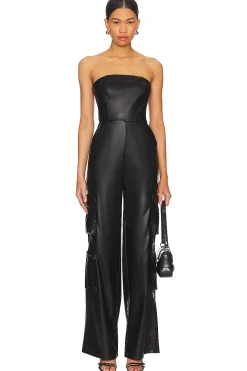 Alice Faux Leather Jumpsuit