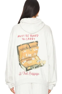 All That Baggage Terry Natural Zip Up Hoodie
