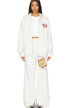 All That Baggage Terry Natural Zip Up Hoodie