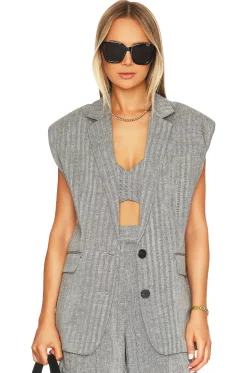 Amanda Sleeveless Tailored Blazer