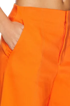 Andra High Rise Wide Leg Cropped Cuff Pant