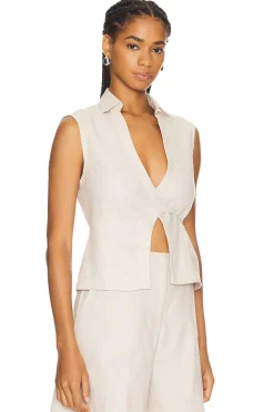 Antibes Sleeveless Wrap Shirt