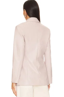 Aria Faux Leather Blazer