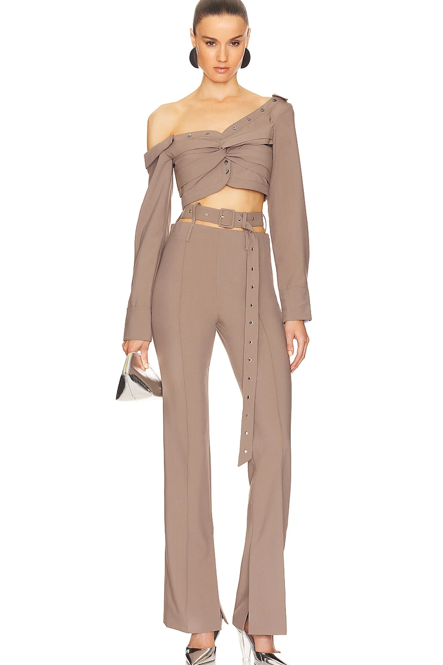 Asymmetric Twist Crop Blouse