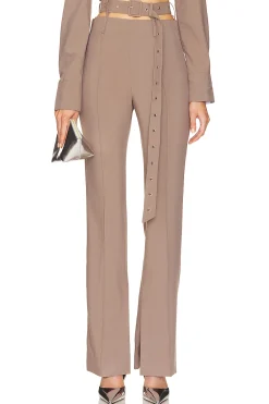 Belt Detailed Flare Trouser