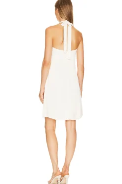 Black High Neck Halter Mini Dress