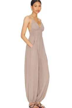 Black Smocked Jumpsuit