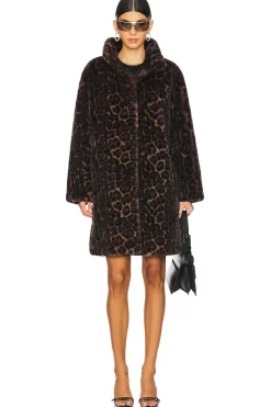 Blair Leopard Mid Length Coat