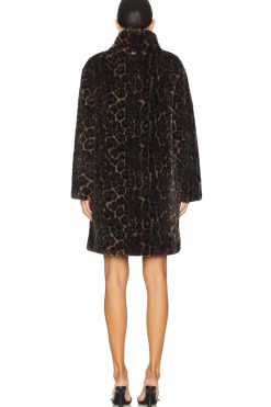 Blair Leopard Mid Length Coat