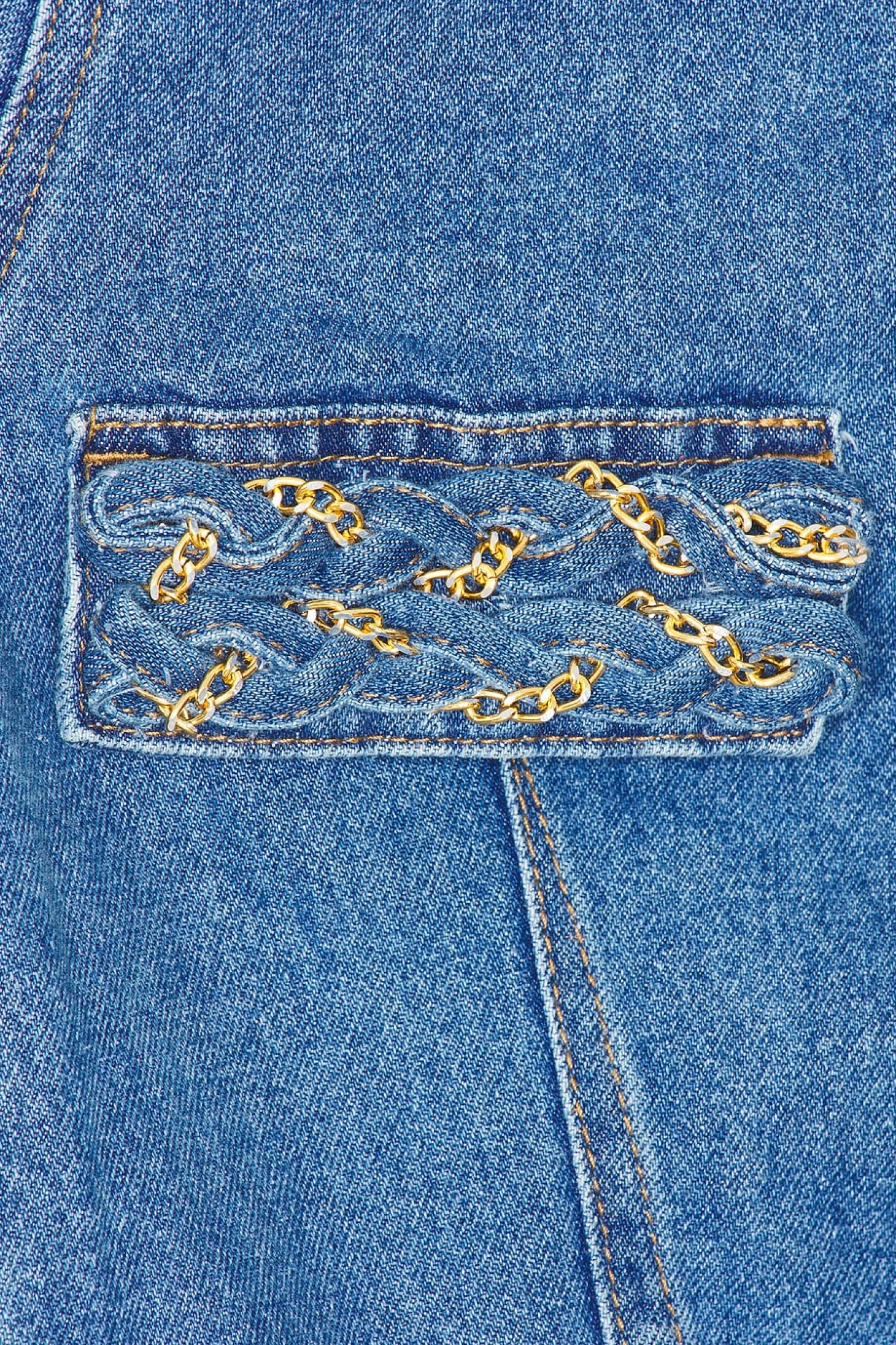 Braided Denim Cropped Jacket