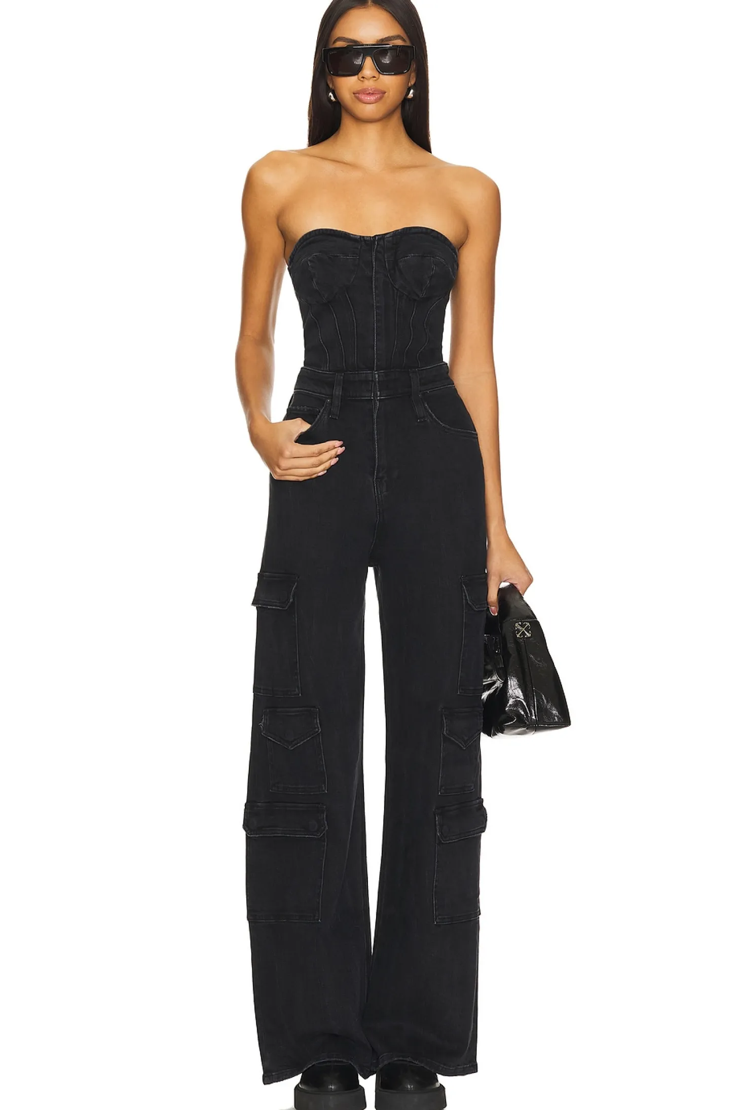 Bustier Cargo Jumpsuit