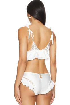 Butterfly Lace Ruffle Bralette