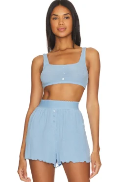 Button Scoop Bra Top