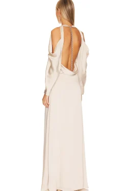 Caitlyn Draped Off Shoulder Gown