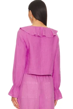 Camila Ruffle Tie Front Top