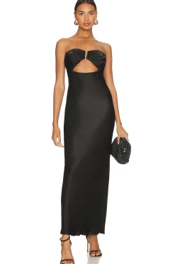 Camille Strapless Cut Out Midi Dress