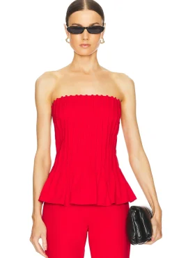 Canvas Stitch-detailed Bustier