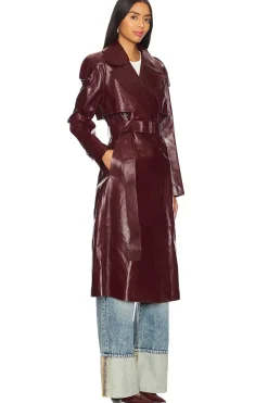 Carmela Leather Trench