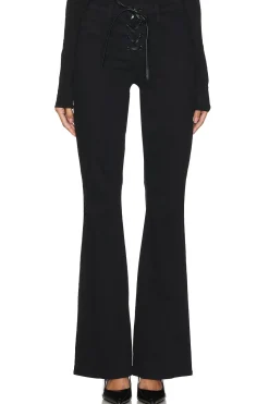 Charis High Rise Front Lace Up Flare Pant