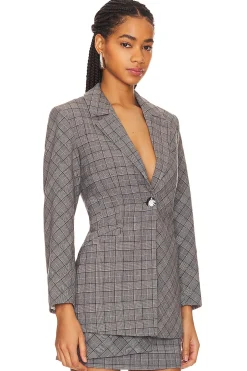 Check Mix Fitted Blazer