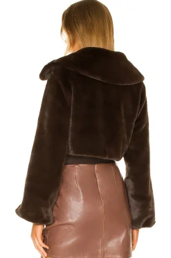 Cleobella Cropped Faux Fur Jacket