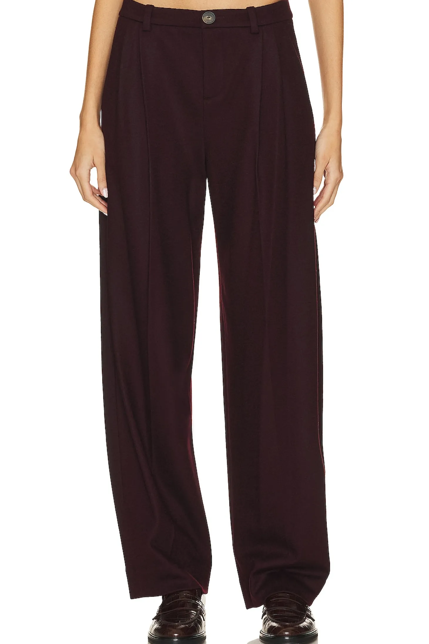 Cozy Wool Pleat Front Pant