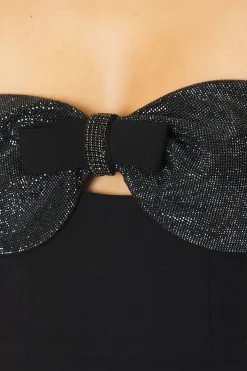 Crepe Bow Mini Dress