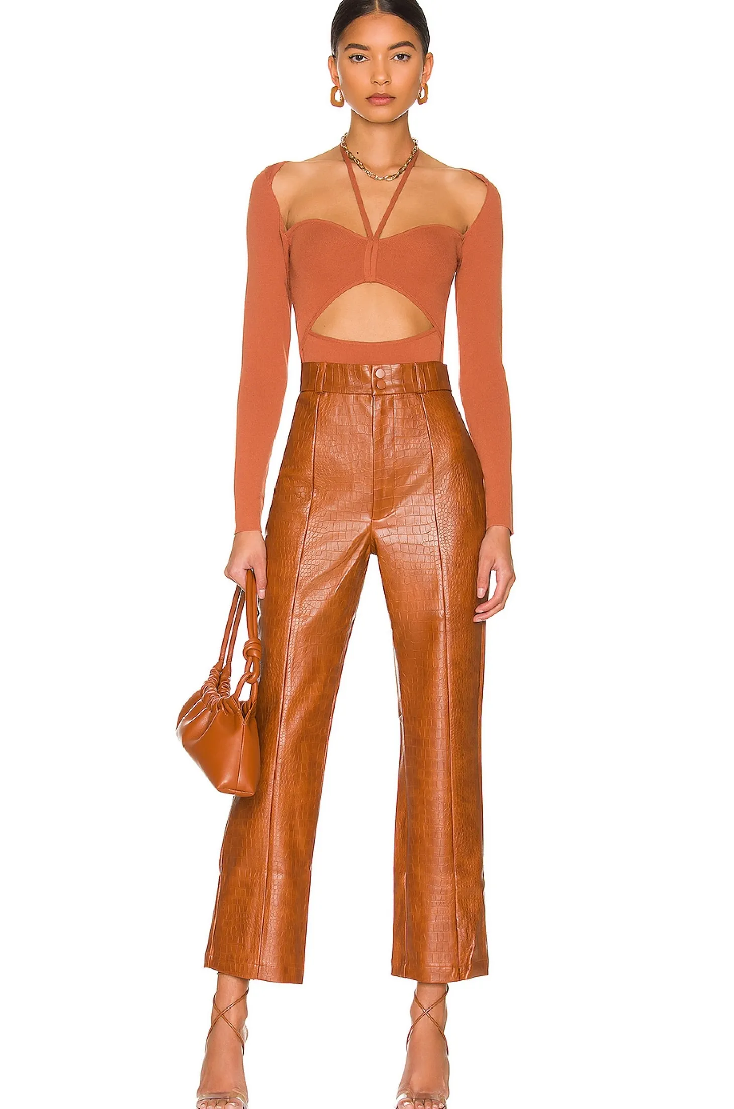 Croc Faux Leather Pant