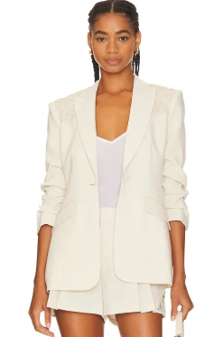 Crochet Lace Scrunched Cheyenne Blazer