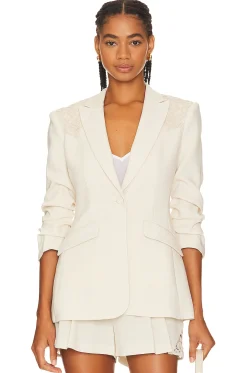 Crochet Lace Scrunched Cheyenne Blazer