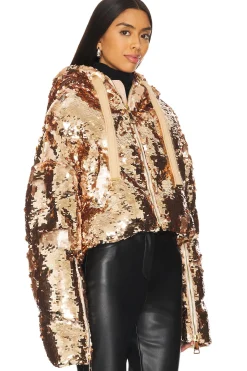 Crop Sparkly Puffer Jacket