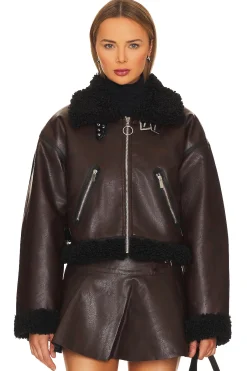 Cropped Sherpa Moto Jacket