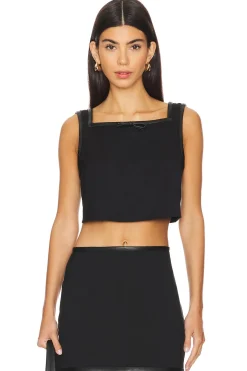 Cropped Square Neck Top