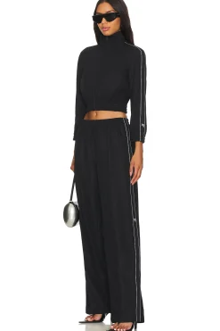 Cropped Track Jacket With Logo Webbing Tape