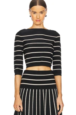 Crush Stripe Cropped Top