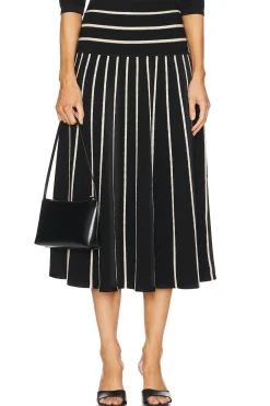 Crush Stripe Midi Skirt