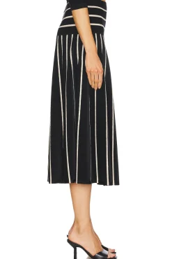 Crush Stripe Midi Skirt