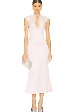 Crystal Embellished Midi Dress