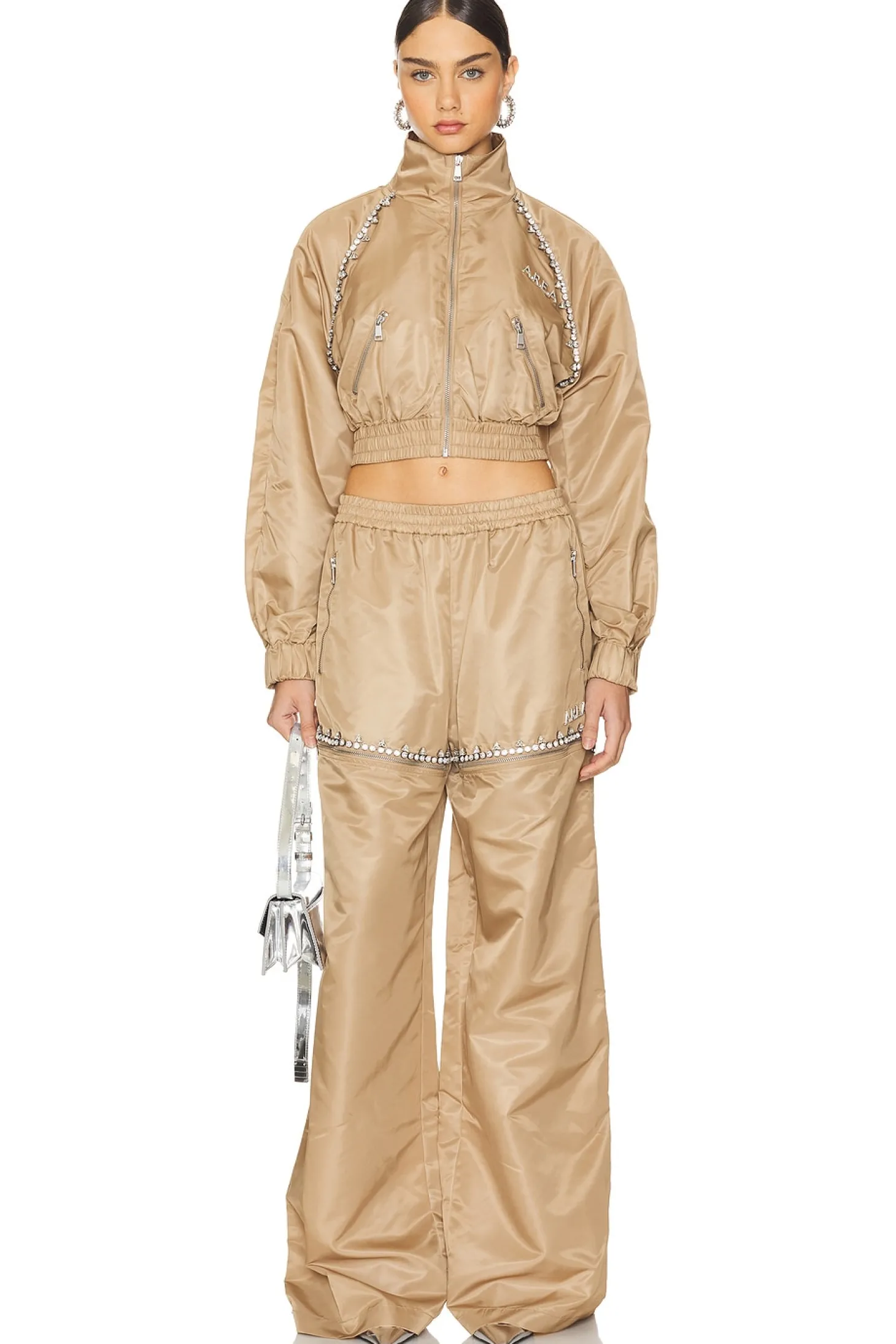 Crystal Slit Track Pant