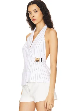 Dakotah Asymmetric Halter Neck Vest