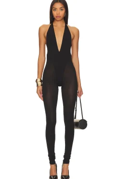 Deep V Jumpsuit