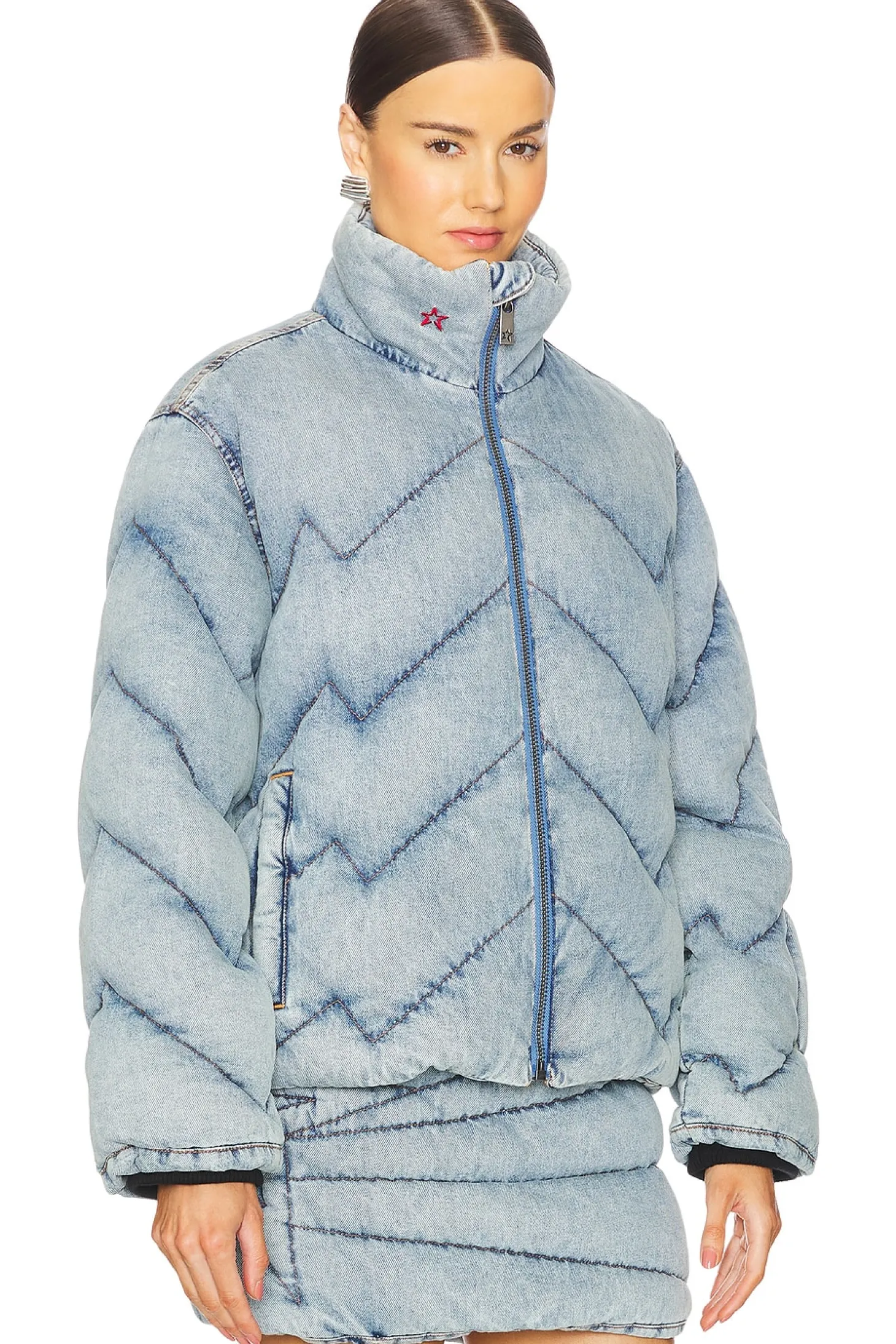 Denim Puffer Jacket