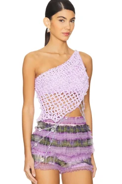 Diagonal Crochet Beaded Top