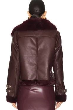 Dion Faux Fur Moto Jacket