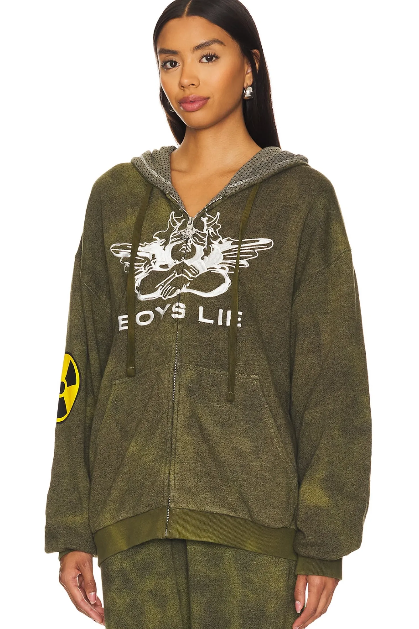 Don't Test Me Terry Natural Harley Hoodie